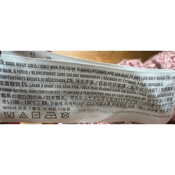 Abercrombie & Fitch Pink Cable Knit Sweater Women's Small Cotton Blend Soft - Picture 8 of 8